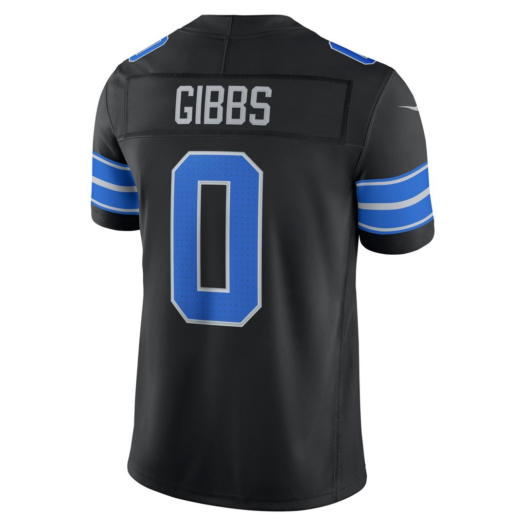 Detroit Lions Jahmyr Gibbs Nike Alternate Vapor F.U.S.E. Stitched Limited Jersey - Black