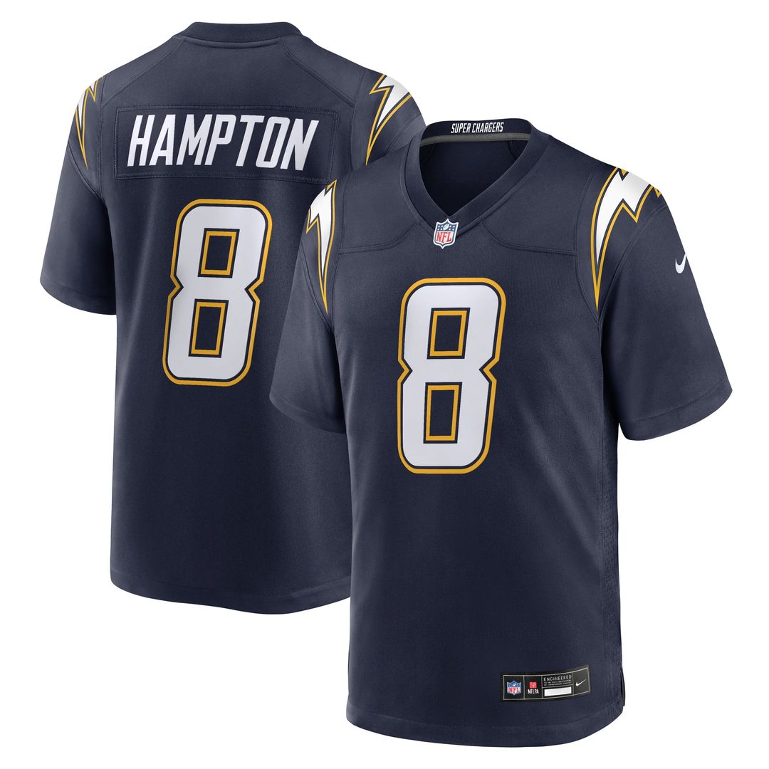 Los Angeles Chargers Omarion Hampton Nike Alternate Super Chargers Game Player Jersey - Navy