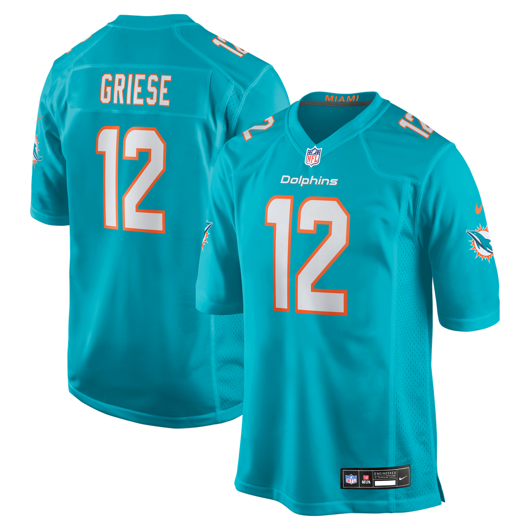 Miami Dolphins Bob Griese Nike Game Retired Player Jersey - Aqua