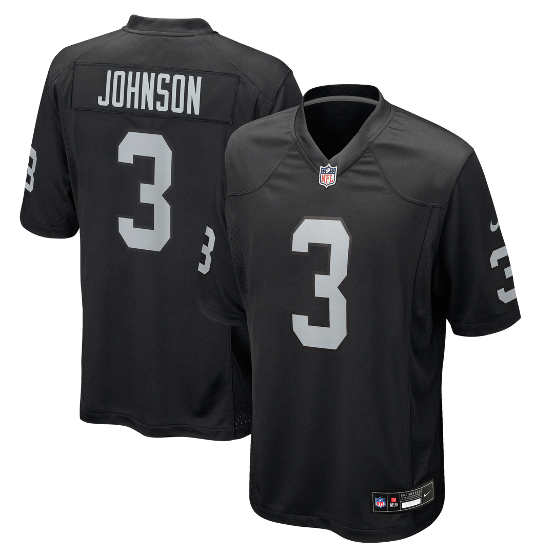Las Vegas Raiders Taron Johnson Nike Team Game Jersey - Black