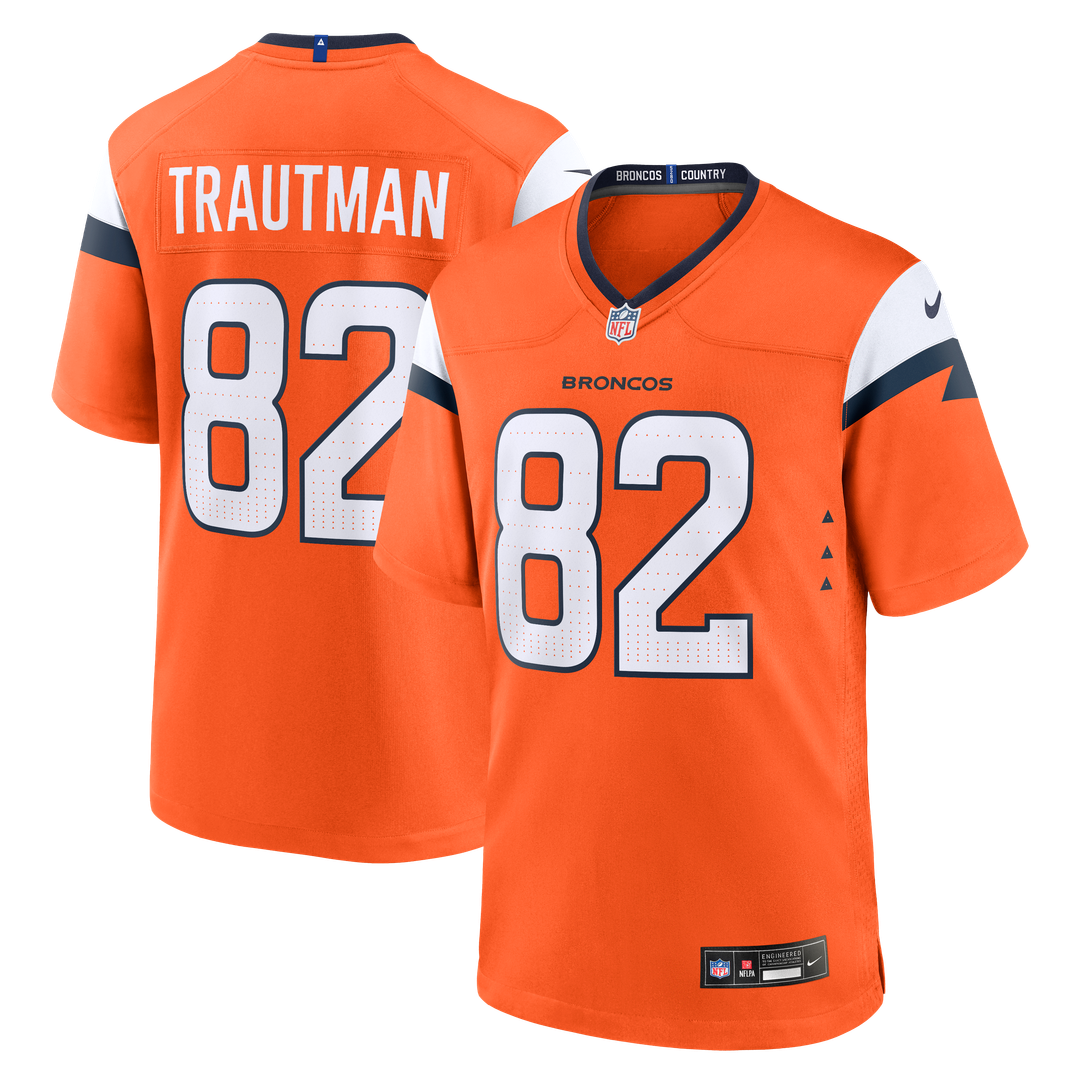 Denver Broncos Adam Trautman Nike Team Game Jersey - Orange