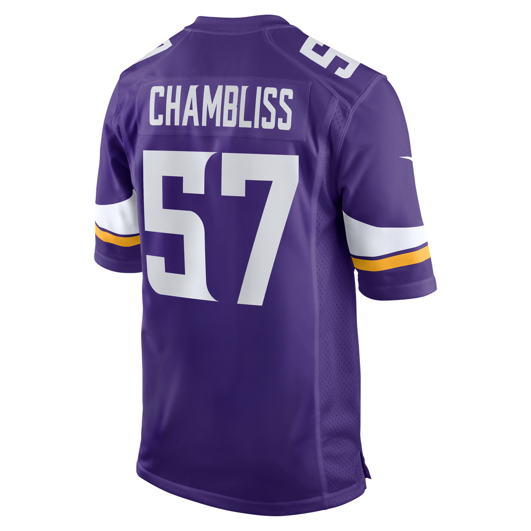 Minnesota Vikings Chaz Chambliss Nike Team Game Jersey - Purple
