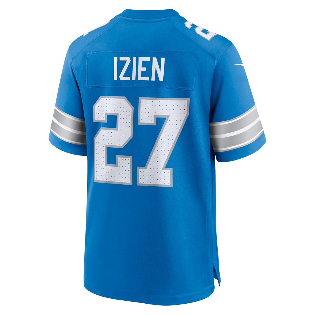 Detroit Lions Christian Izien Nike Team Game Jersey - Blue
