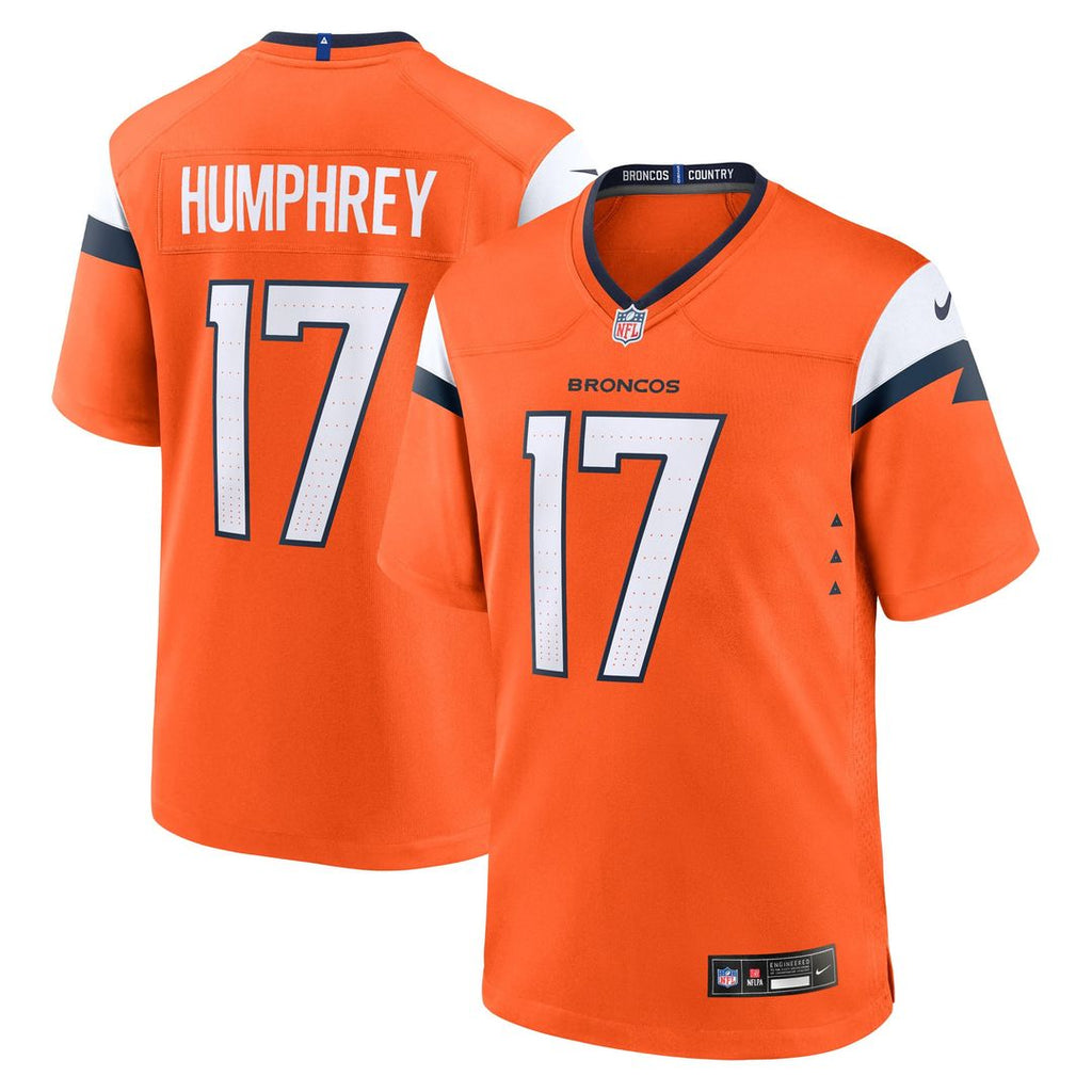 Denver Broncos Lil'Jordan Humphrey Nike Team Game Jersey - Orange