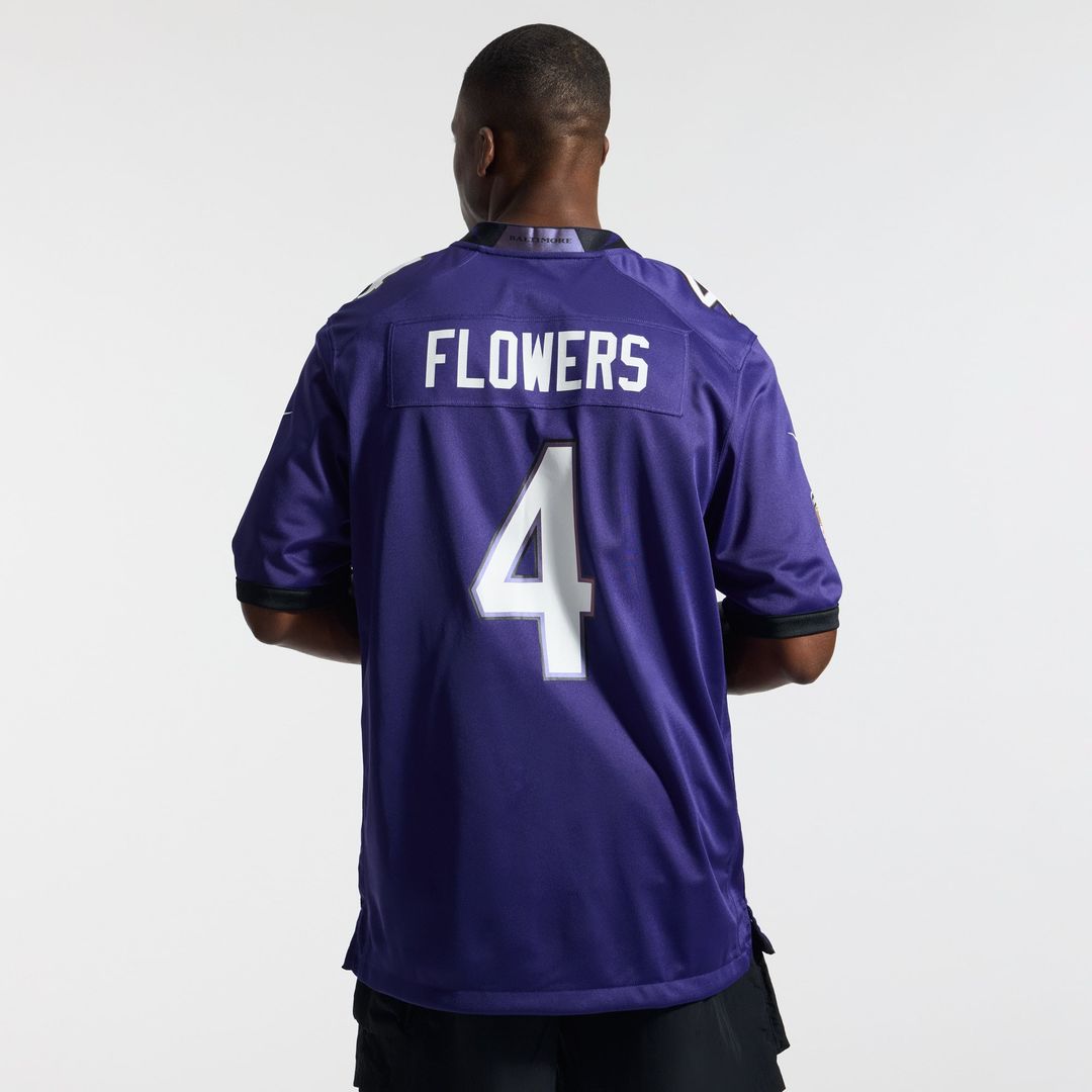 Baltimore Ravens Zay Flowers Nike Team Game Jersey - Purple