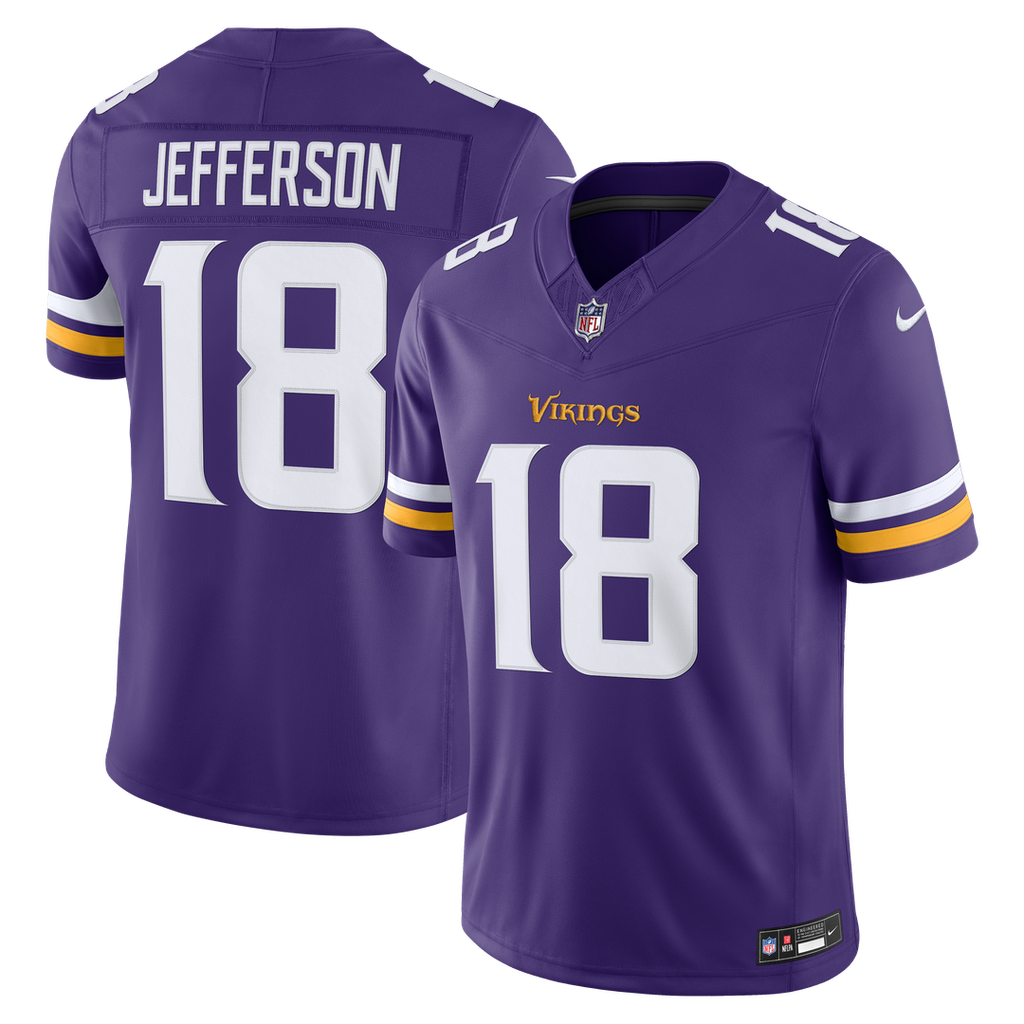 Minnesota Vikings Justin Jefferson Nike Alternate Vapor F.U.S.E. Stitched Limited Jersey - White