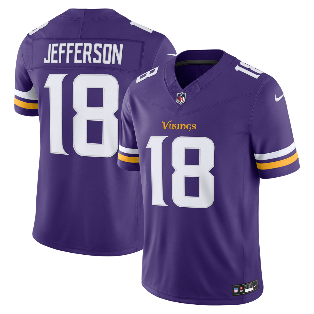 Minnesota Vikings Justin Jefferson Nike Alternate Vapor F.U.S.E. Stitched Limited Jersey - White