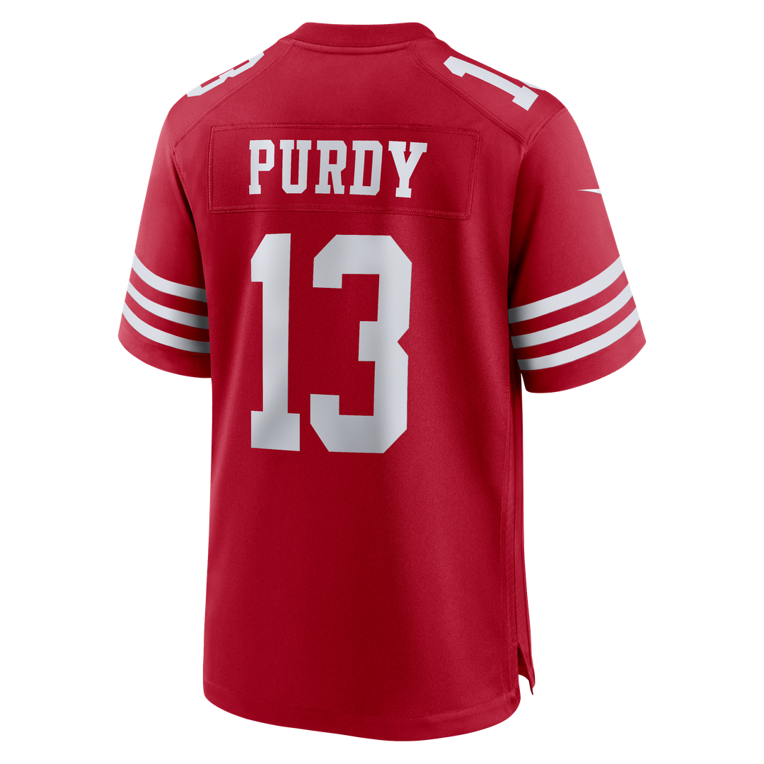 San Francisco 49ers Brock Purdy Nike 80th Anniversary Game Jersey - Scarlet