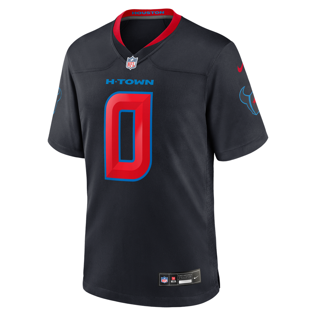 Houston Texans Azeez Al-Shaair Nike Alternate Game Jersey - Navy