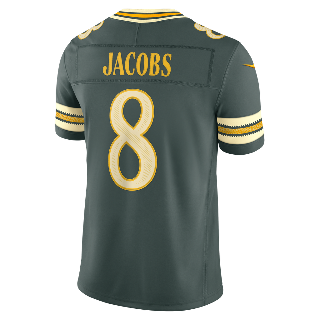 Green Bay Packers Josh Jacobs Nike 2026 Rivalries Collection Stitched Limited Jersey - Green