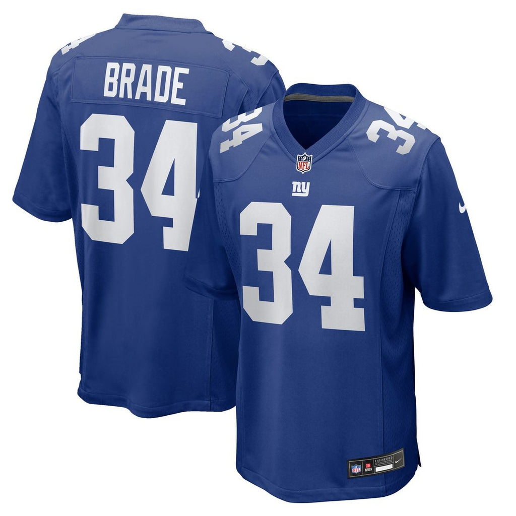 New York Giants Beau Brade Nike Team Game Jersey - Royal