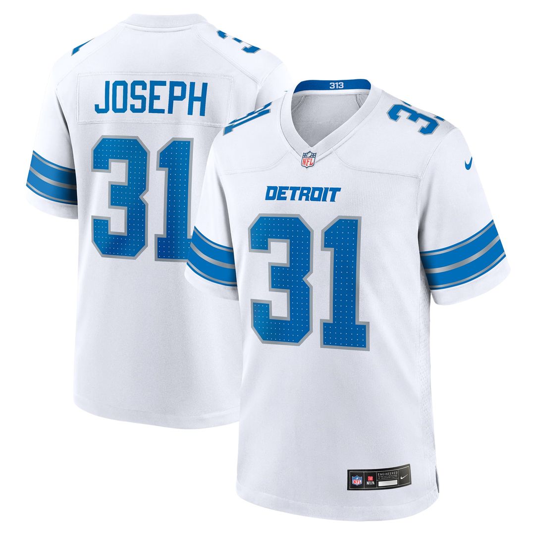 Detroit Lions Kerby Joseph Nike Game Jersey - White