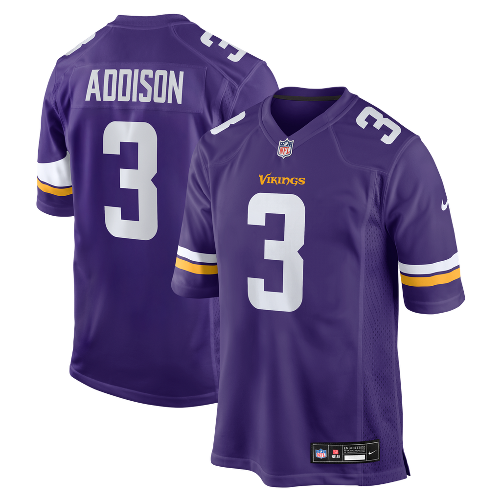 Minnesota Vikings Jordan Addison Nike Game Jersey - Purple