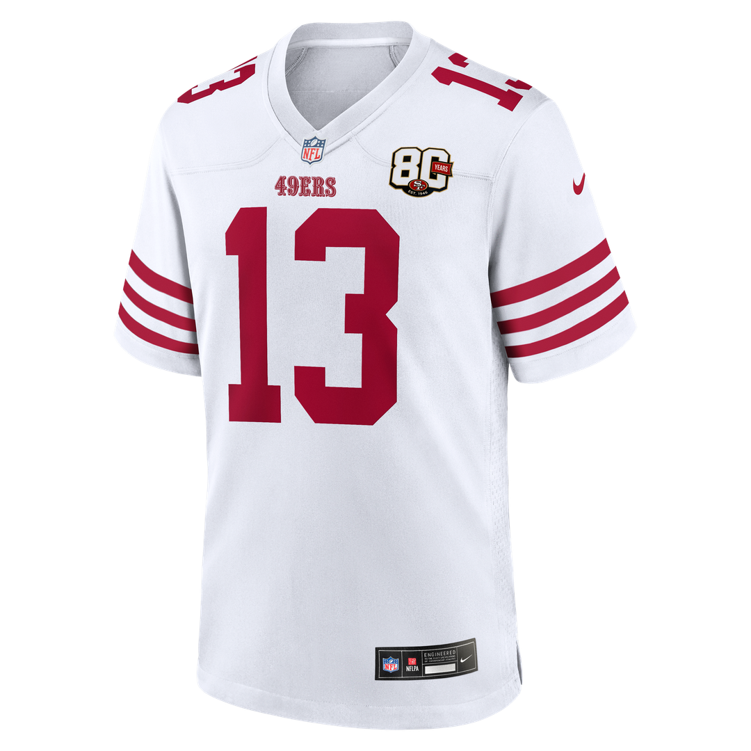 San Francisco 49ers Brock Purdy Nike 80th Anniversary Game Jersey - White