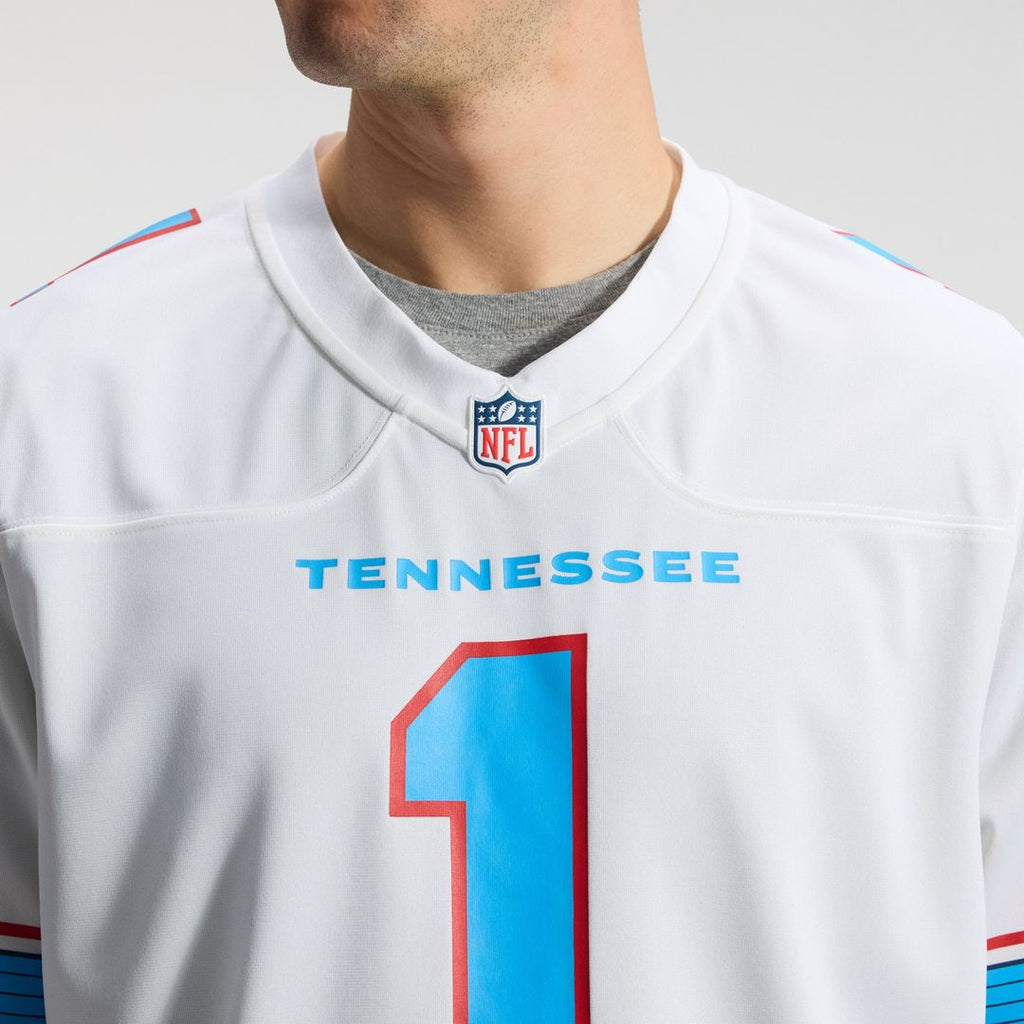Tennessee Titans Cameron Ward Nike Game Jersey - Light Blue