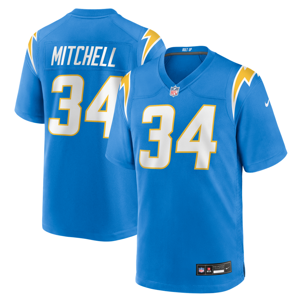 Los Angeles Chargers Keaton Mitchell Nike Team Game Jersey - Powder Blue