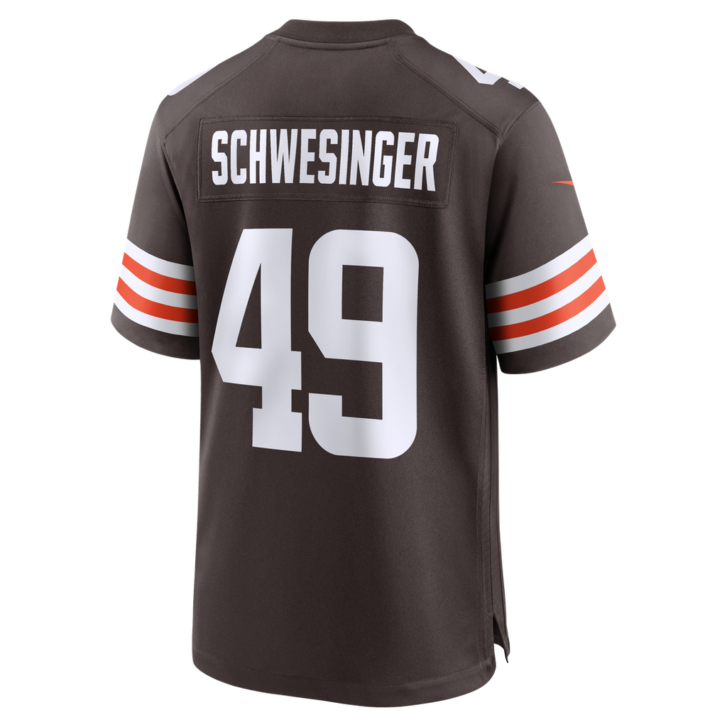 Cleveland Browns Carson Schwesinger Nike 2025 NFL Draft Game Jersey - Brown