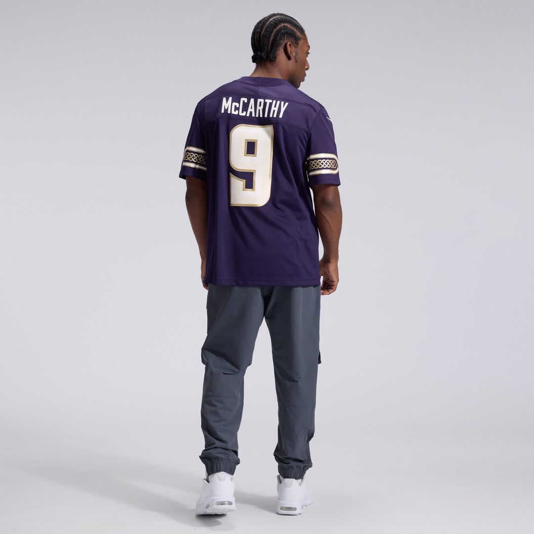 Minnesota Vikings J.J. McCarthy Nike 2026 Rivalries Collection Stitched Limited Jersey - Purple