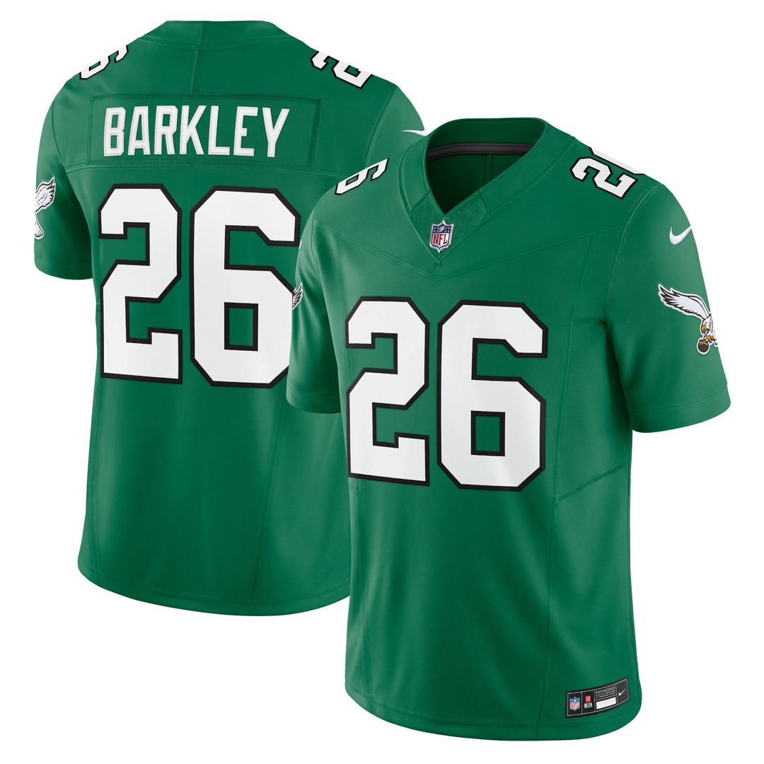 Philadelphia Eagles Saquon Barkley Nike Alternate Vapor F.U.S.E. Limited Jersey - Kelly Green