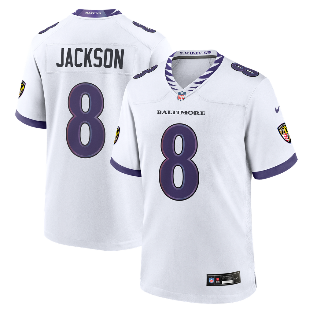 Baltimore Ravens Lamar Jackson Nike Game Jersey - White