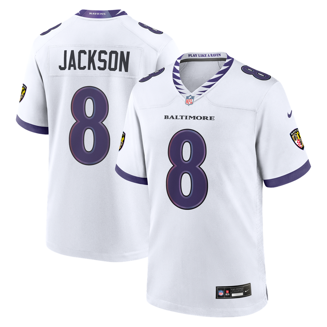 Baltimore Ravens Lamar Jackson Nike Game Jersey - White