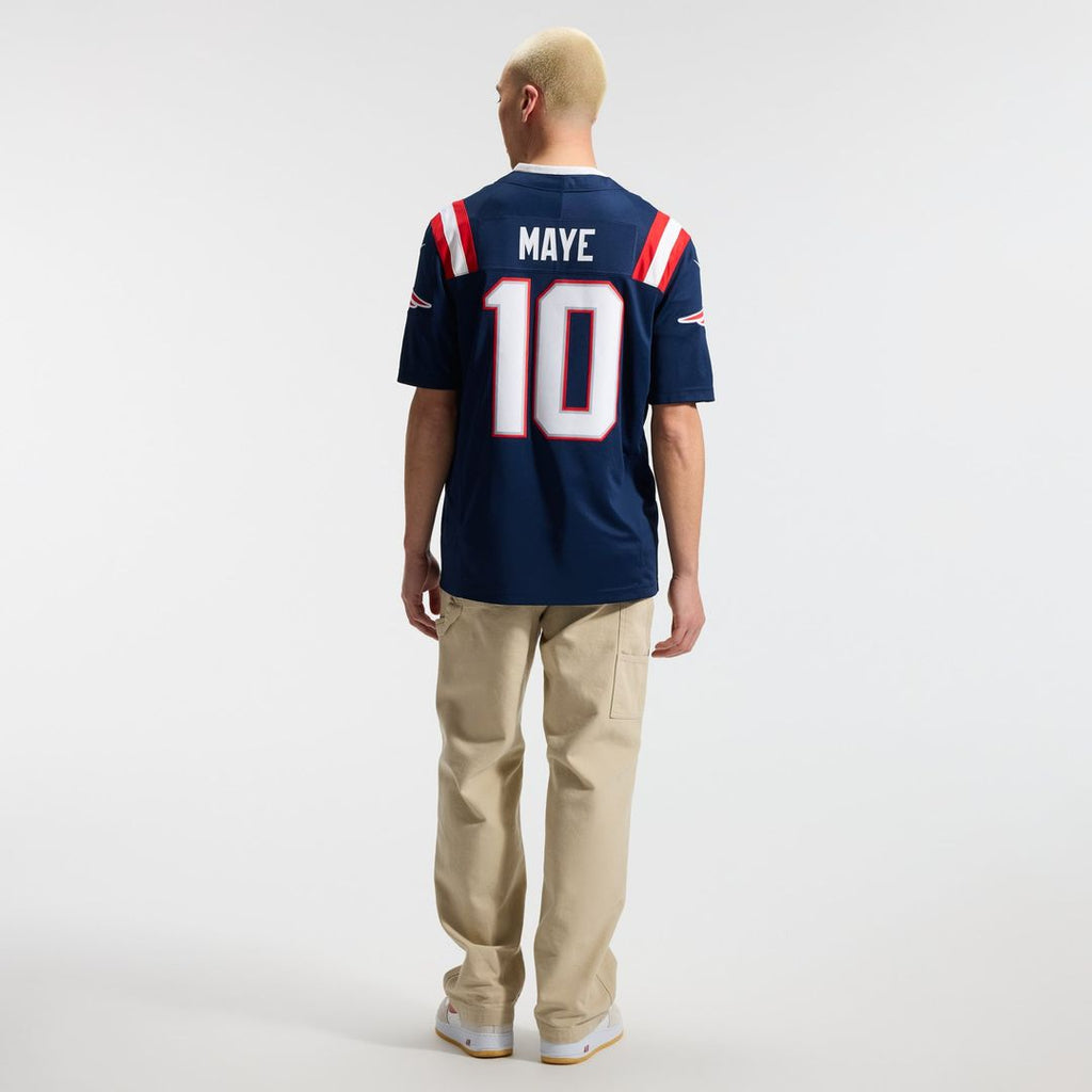 New England Patriots Drake Maye Nike Team Vapor F.U.S.E. Stitched Limited Jersey - Navy