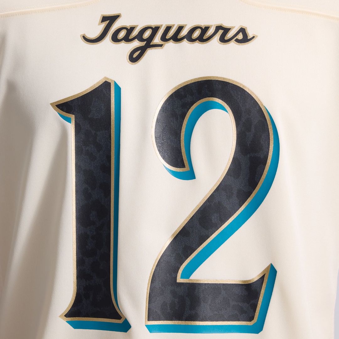 Jacksonville Jaguars Travis Hunter Nike 2026 Rivalries Collection Game Jersey - Natural