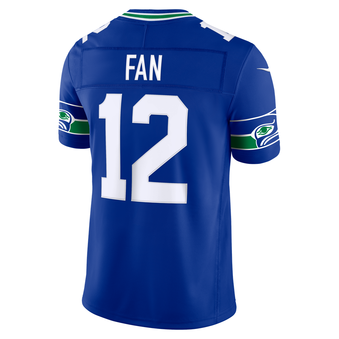 Seattle Seahawks 12s Nike Alternate Vapor F.U.S.E. Stitched Limited Jersey - Royal