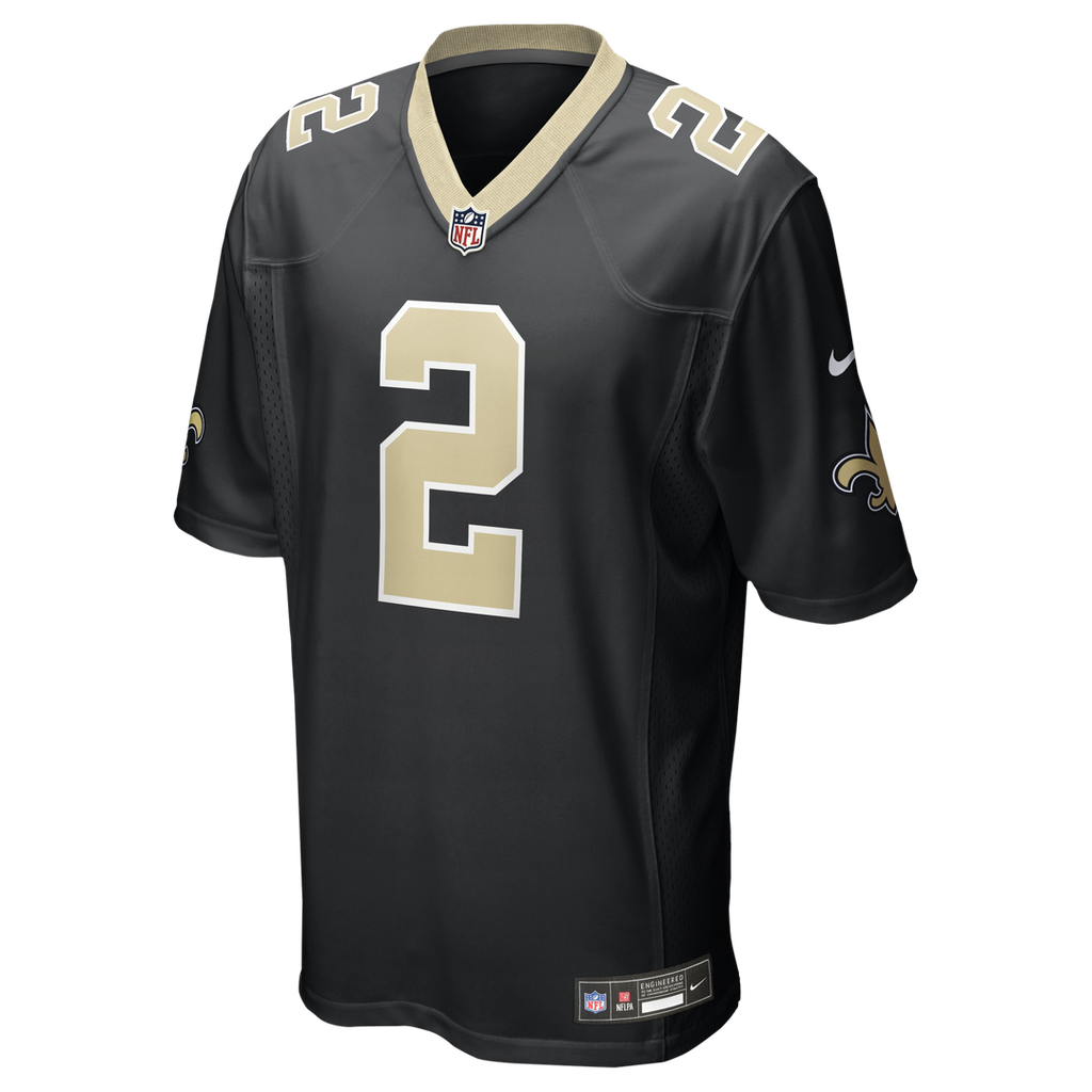 New Orleans Saints Spencer Rattler Nike Team Game Jersey - Black