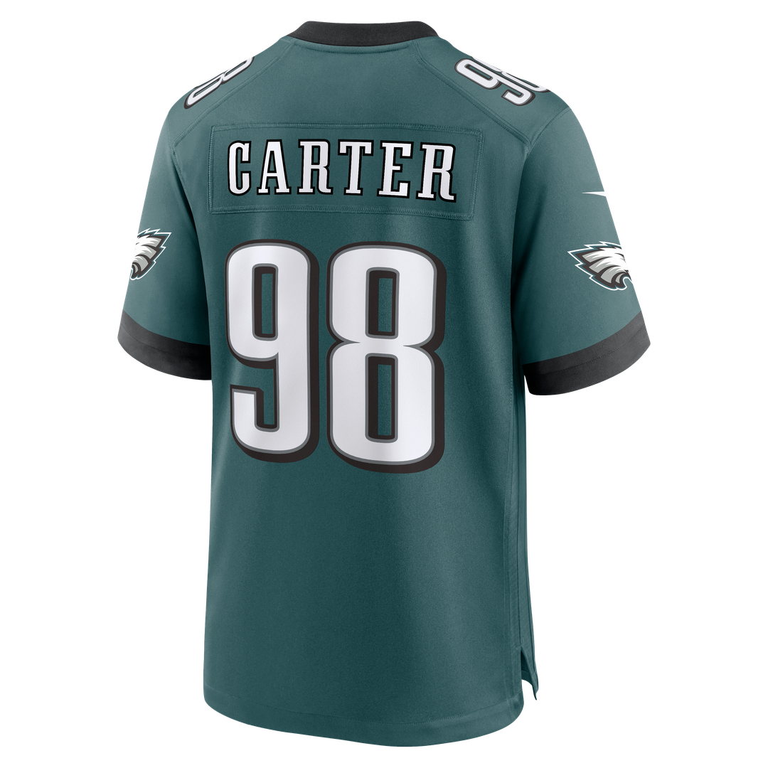 Philadelphia Eagles Jalen Carter Nike Team Game Jersey - Midnight Green