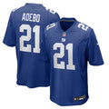 New York Giants Paulson Adebo Nike Team Game Jersey - Royal