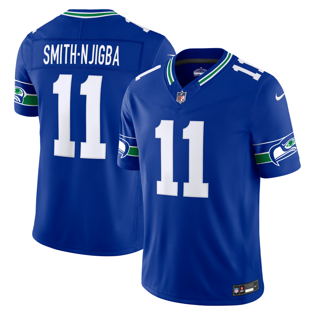 Seattle Seahawks Jaxon Smith-Njigba Nike Alternate Vapor F.U.S.E. Stitched Limited Jersey - Royal