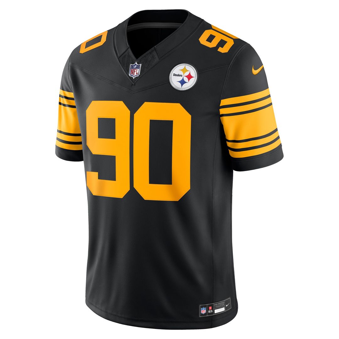 Pittsburgh Steelers T.J. Watt Nike Alternate Vapor F.U.S.E. Stitched Limited Jersey - Black