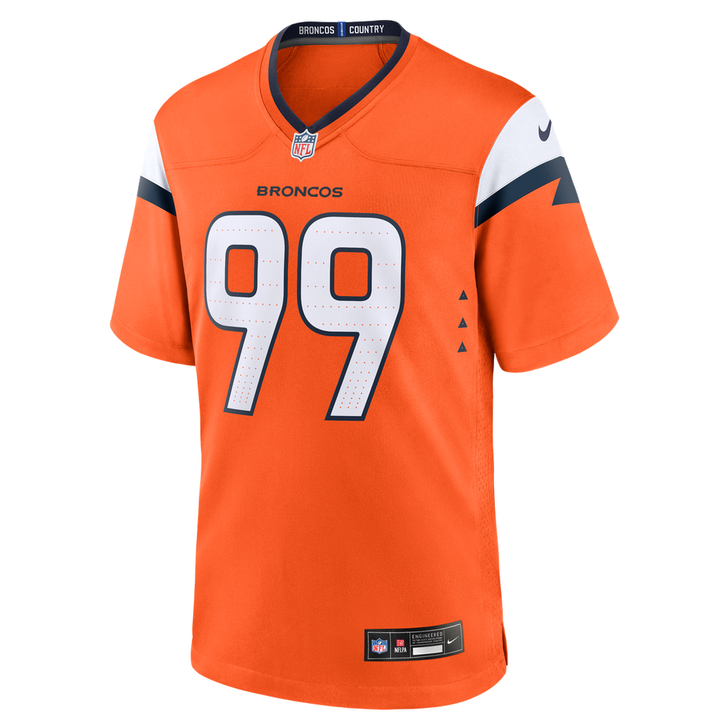 Denver Broncos Zach Allen Nike Team Game Jersey - Orange