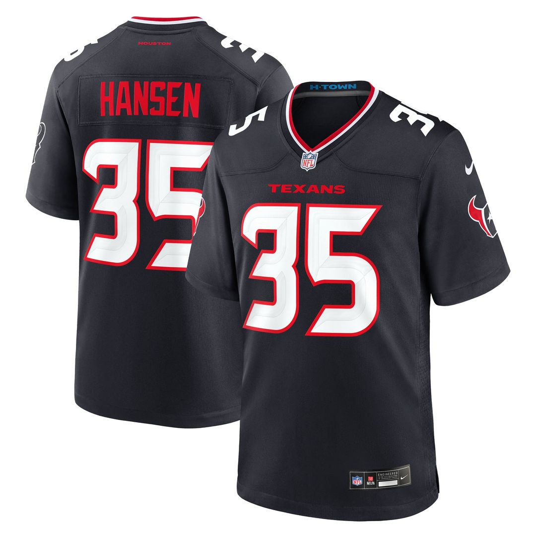 Houston Texans Jake Hansen Nike Team Game Jersey - Navy