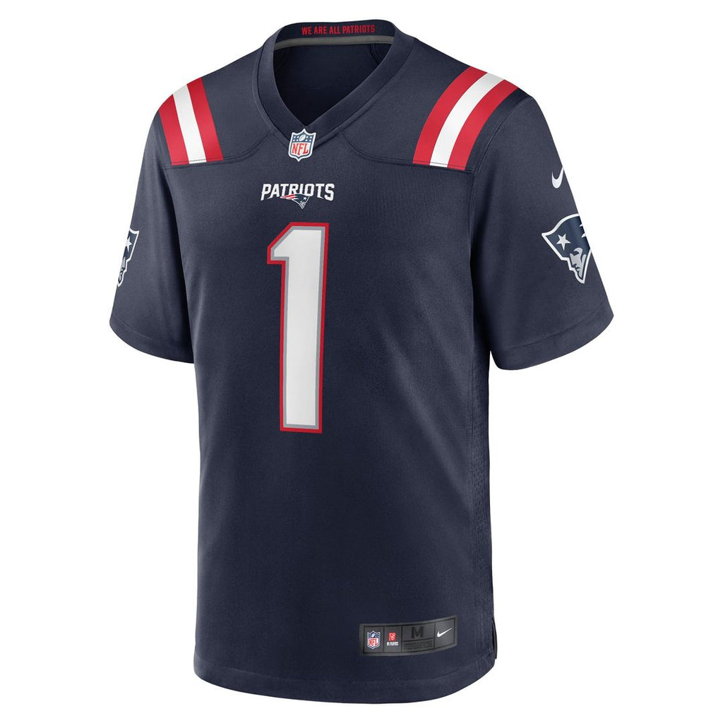 New England Patriots Number 1 Dad Nike Game Jersey - Navy