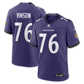 Baltimore Ravens Carson Vinson Nike Team Game Jersey - Purple