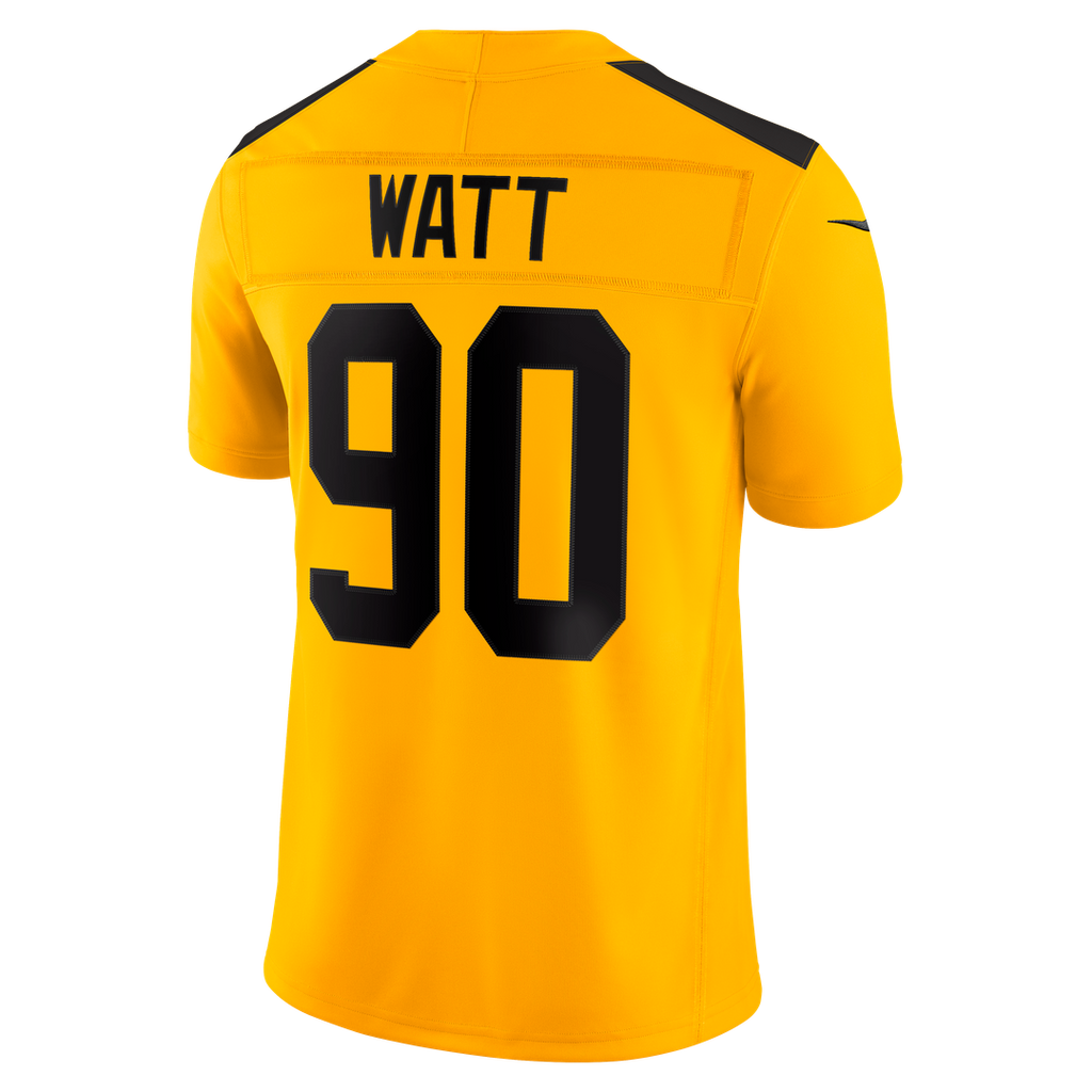 Pittsburgh Steelers T.J. Watt Nike Alternate Vapor F.U.S.E. Stitched Limited Jersey - Gold