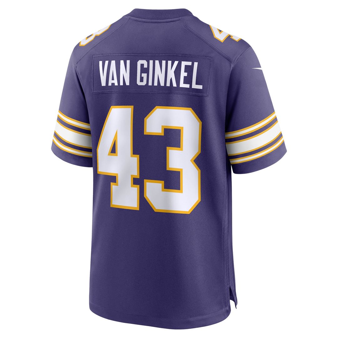 Minnesota Vikings Andrew Van Ginkel Nike Alternate Game Jersey - Purple