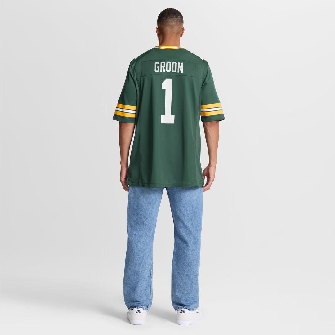Green Bay Packers Number 1 Groom Nike Game Jersey - Green