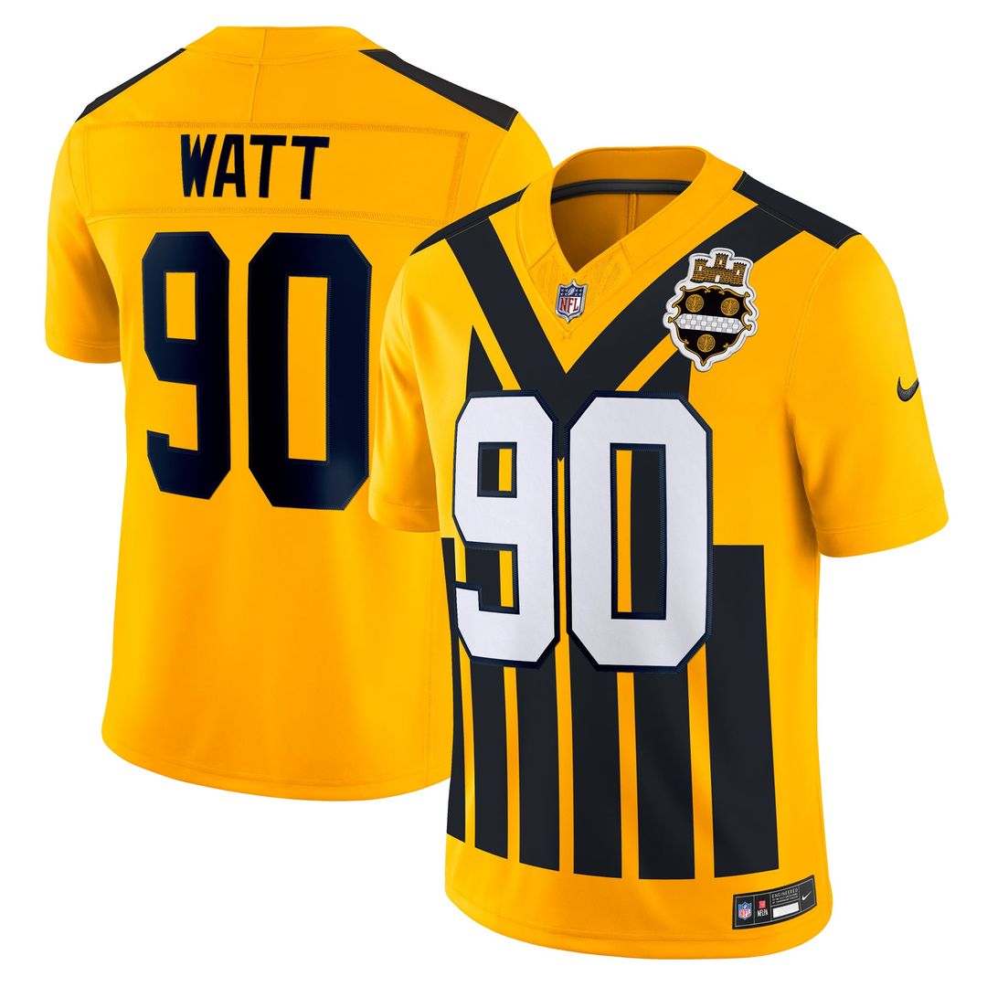 Pittsburgh Steelers T.J. Watt Nike Alternate Vapor F.U.S.E. Limited Jersey - Gold