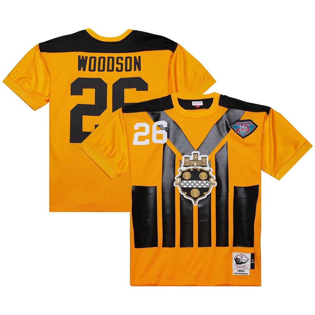Pittsburgh Steelers 1994 Rod Woodson Mitchell & Ness Authentic Throwback Retired Player Jersey - Gold