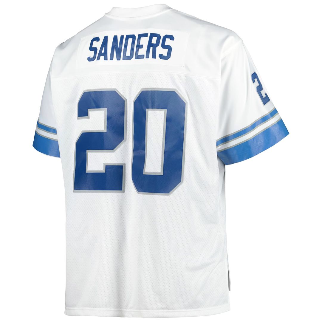 Detroit Lions Barry Sanders Mitchell & Ness Big & Tall 1996 Retired Player Replica Jersey - White