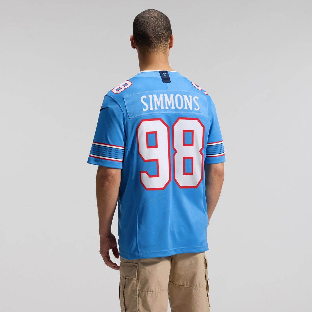 Tennessee Titans Jeffery Simmons Nike Team Vapor F.U.S.E. Stitched Limited Jersey - Light Blue