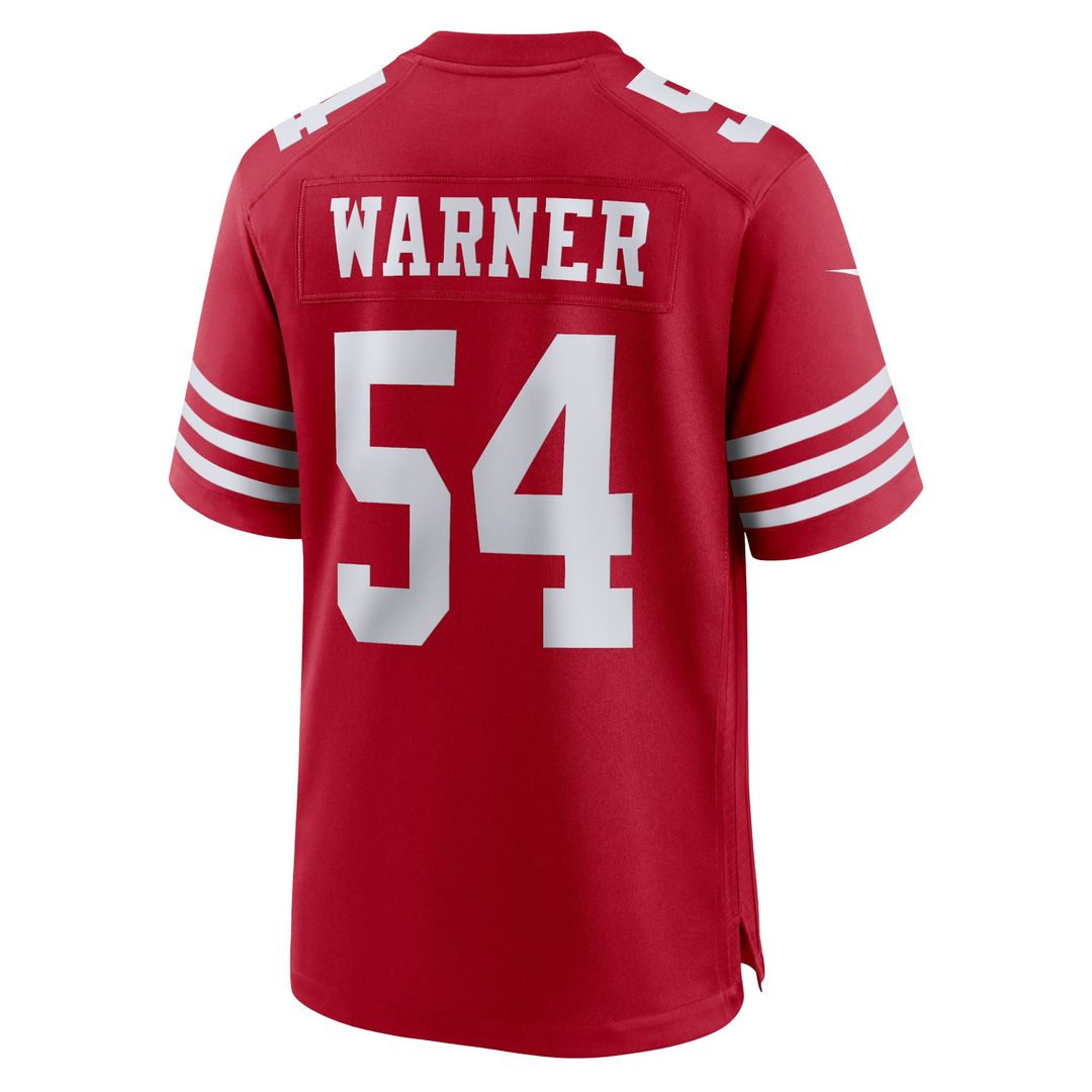 San Francisco 49ers Fred Warner Nike Player Game Jersey - Scarlet