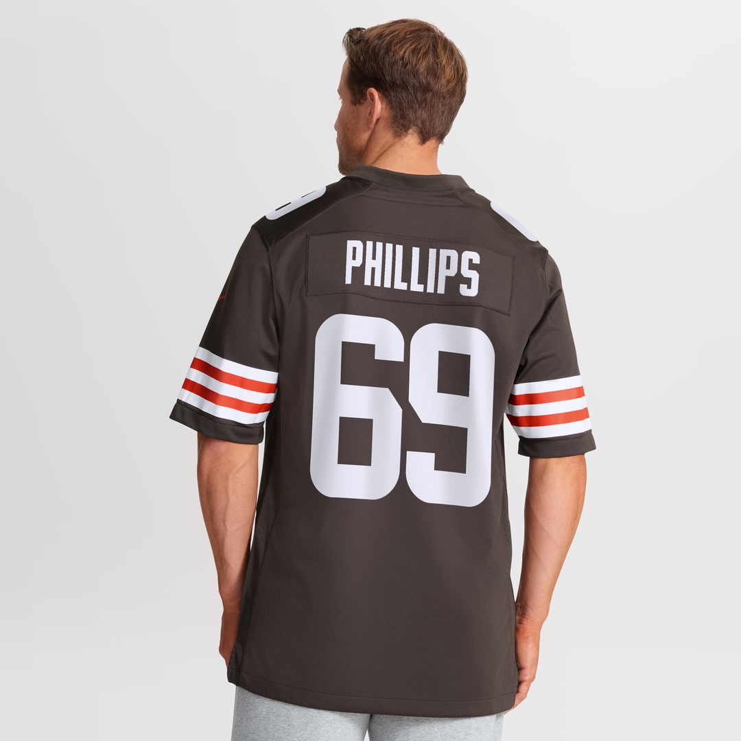 Cleveland Browns Tyre Phillips Nike Team Game Jersey - Brown