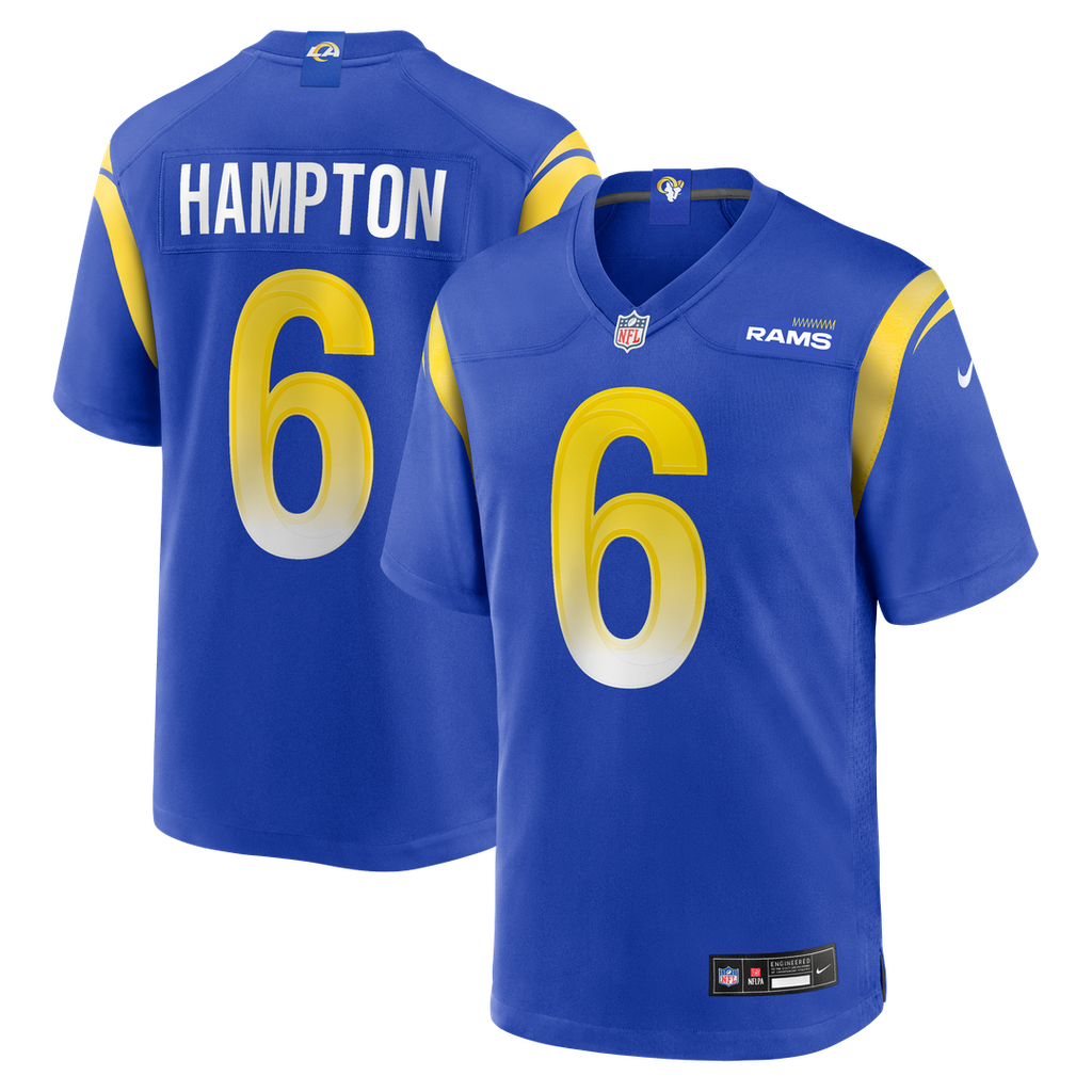 Los Angeles Rams Nick Hampton Nike Team Game Jersey - Royal