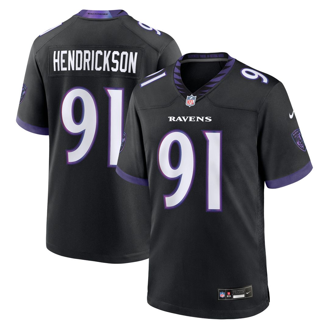 Baltimore Ravens Trey Hendrickson Nike Team Game Jersey - Purple