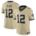 New Orleans Saints Chris Olave Nike Alternate Gameday Golds Alternate Vapor F.U.S.E. Limited Jersey - Gold