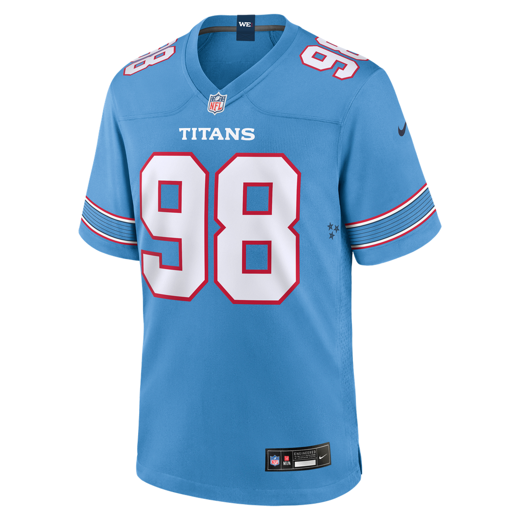 Tennessee Titans Jeffery Simmons Nike Game Jersey - Light Blue